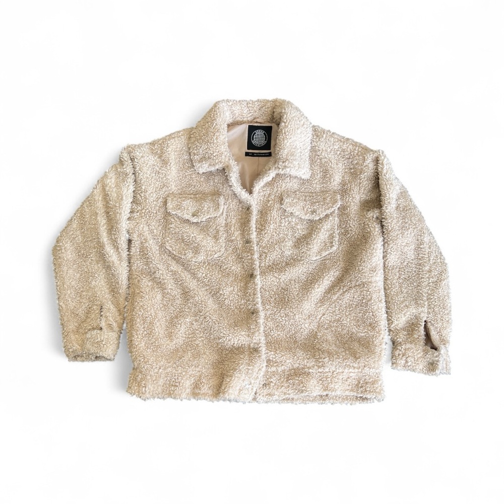 Urban Outfitters Cream Teddy Bear Jacket- women’s small